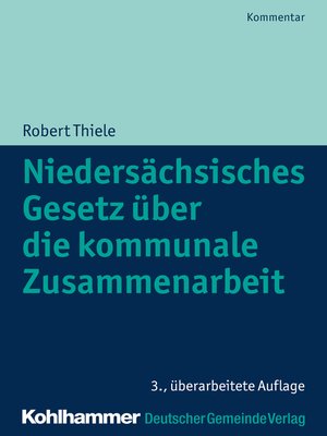 cover image of Niedersächsisches Gesetz über die kommunale Zusammenarbeit